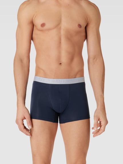 HANRO Trunks mit Label-Details im 2er-Pack Dunkelblau 1