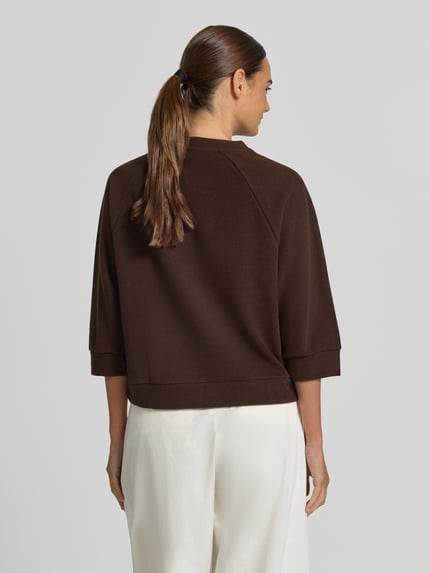s.Oliver RED LABEL Bluza o kroju relaxed fit z mieszanki bawełny Ciemnobrązowy 5