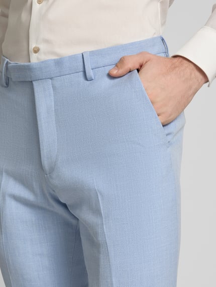 MCNEAL Slim Fit Anzughose mit Strukturmuster Hellblau 3