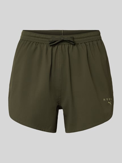 Produktfoto, PUMA x HYROX - Shorts mit Labelprint von PUMA, los model, elastische band met tunnelkoord, bandwijdte maat S 36 cm, binnenbeenlengte S 11 cm