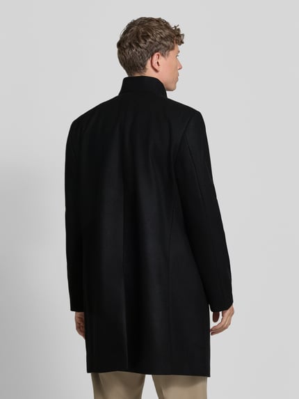 HUGO Mantel mit Stehkragen Modell 'Mintrax2641' Black 5