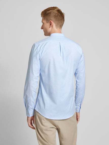 Lindbergh Koszula casualowa o kroju slim fit ze stójką model ‘Oxford’ Jasnoniebieski 5