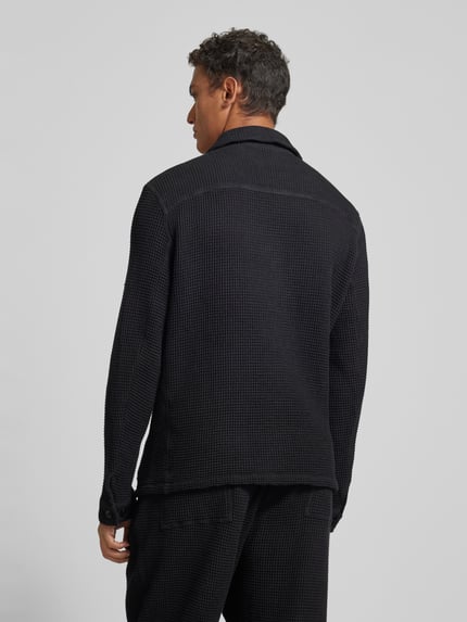 ROTHOLZ Overhemdjack met structuurmotief, model 'Workwear' Zwart - 5
