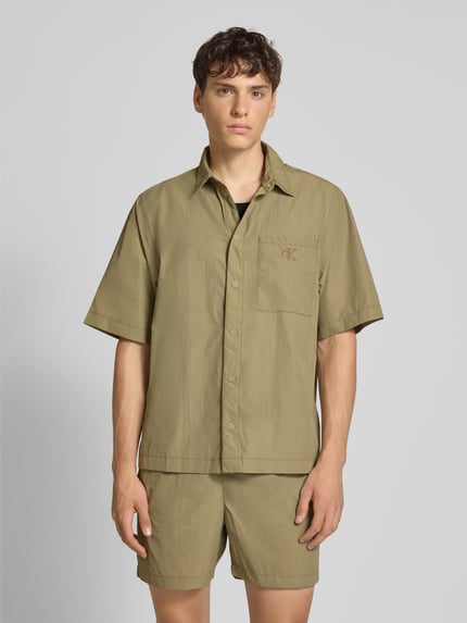 Calvin Klein Underwear Freizeithemd mit Knopfleiste Khaki 4