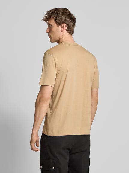 HUGO T-Shirt mit Label-Print Modell 'DULIVIO' Beige 5