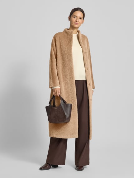 Max Mara Studio Płaszcz wełniany z mieszanki wełny z alpaki model ‘FERITO’ Camel 1
