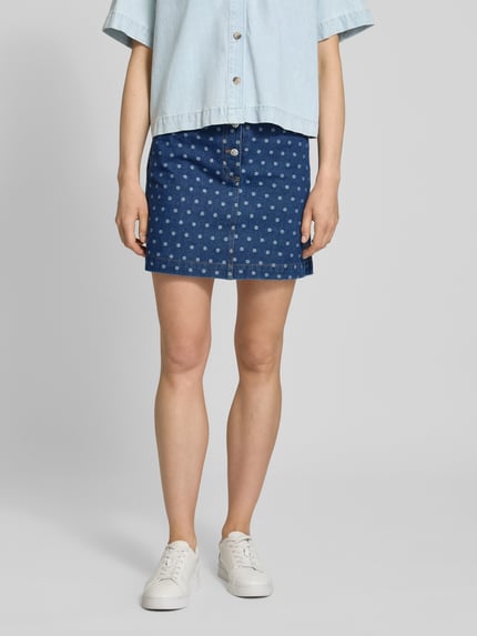 YAS Jeansrok in 5-pocketmodel, model 'PRIKKA' Jeansblauw - 4