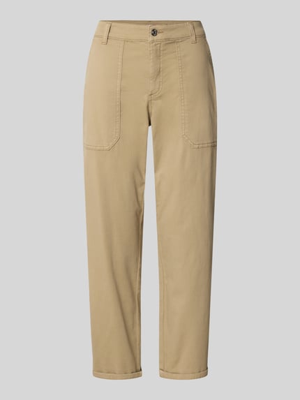 Produktfoto, Jeans mit Eingrifftaschen Modell 'WORKER' von MAC in Beige, Baumwoll-Elasthan-Mix, Regular Fit, sichtbare Struktur.