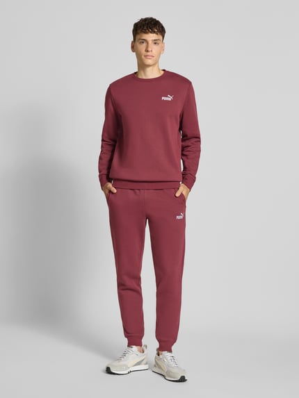 PUMA Performance Sweatshirt mit Label-Stitching Bordeaux 1