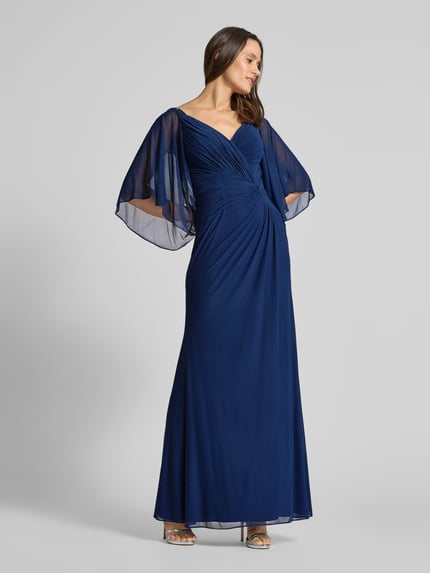LUXUAR FASHION Sukienka wieczorowa z wiązanym detalem Granatowy 1