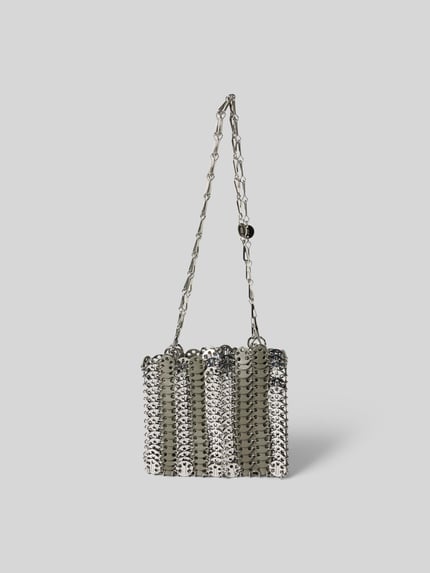 Rabanne Handtas met labeldetail Zilver - 4
