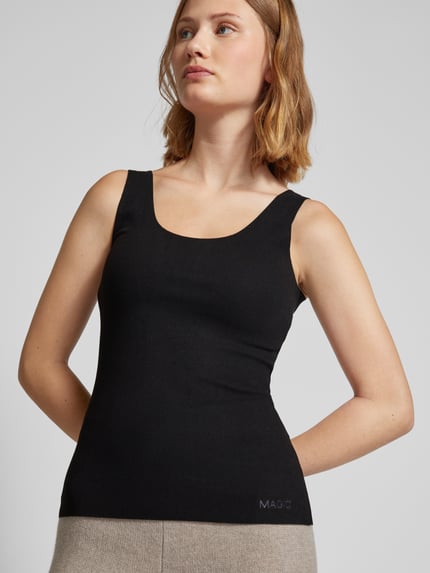 MAGIC Bodyfashion Top termiczny z dekoltem w łódkę Model 'Magic' Czarny 3