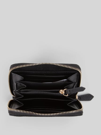 Valentino Bags Portfel z napisem z logo Czarny 3