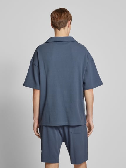 ANOTHER COTTON LAB Szorty o kroju relaxed fit z fakturowanym wzorem Szaroniebieski 5