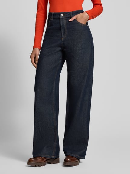 Jake*s Casual Wide Fit Jeans mit Eingrifftaschen Dunkelblau 4