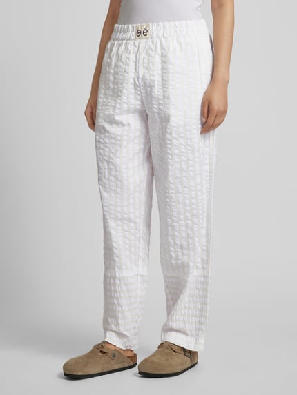 esmé studios Regular fit stoffen broek in kreuklook, model 'Candy' Offwhite - 4
