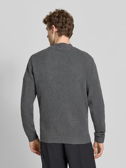 JACK & JONES Premium Strickpullover mit Polokragen Modell 'MAVERICK' Mittelgrau Melange 5