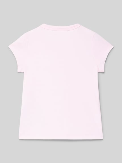 Abercrombie&Fitch T-shirt z naszywanym logo model 'ESSENTIAL' Różowy 3