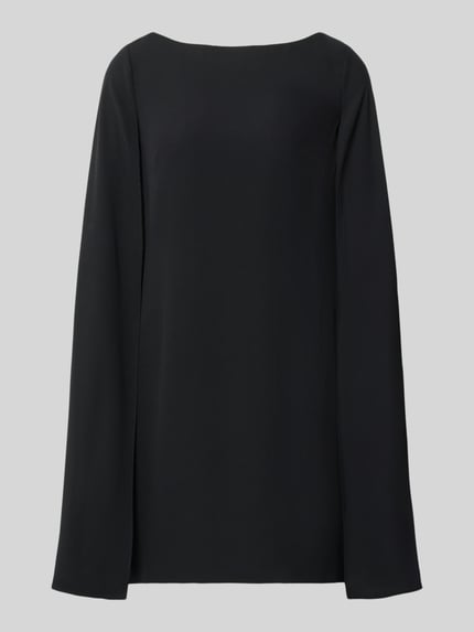 Produktfoto, A-Linien Cocktailkleid mit Cape von Lauren Ralph Lauren aus schwarzem Stoff mit glatter Textur, Damen Cocktailkleid