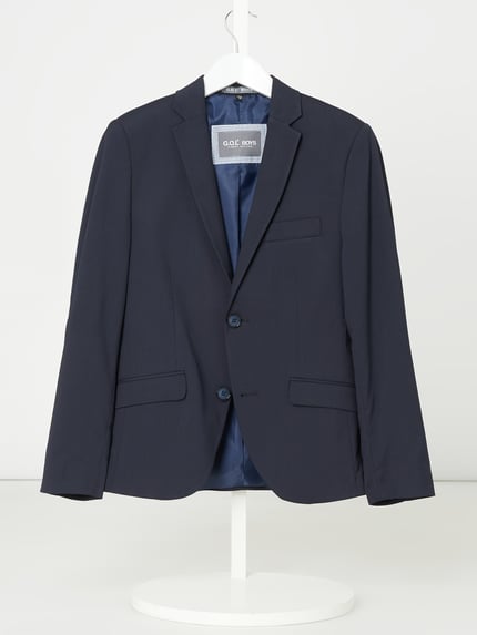G.O.L. Marynarka na 2 guziki o kroju slim fit z lamowanymi kieszeniami z patką Granatowy 1