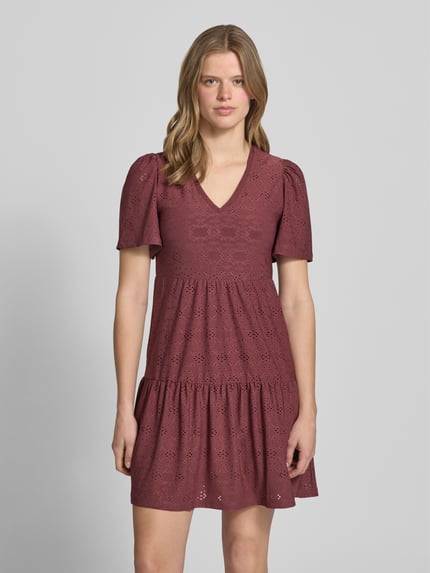 ONLY Mini-Freizeitkleid mit Lochstickmuster Modell 'SMILLA LIFE' Altrosa 4