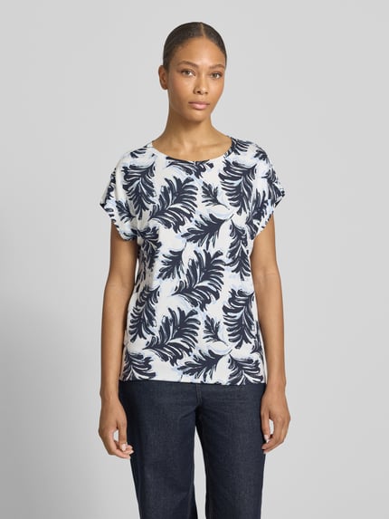 Tom Tailor męski t-shirt o kroju regular fit z mieszanki wiskozy Granatowy 4