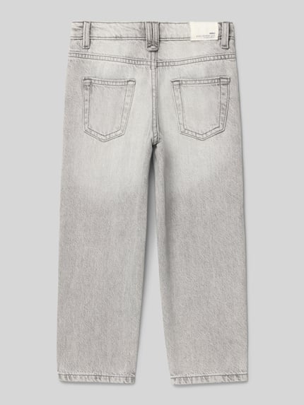 MANGO Jeans im Used-Look mit Eingrifftaschen Mittelgrau Melange 3