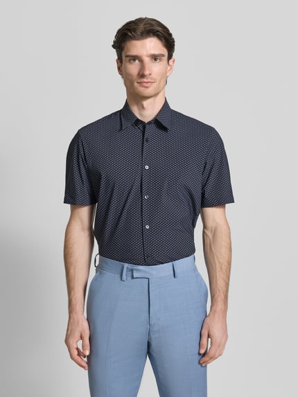 BOSS regular fit vrijetijdsoverhemd met kentkraag model 'LIAM' Donkerblauw - 4