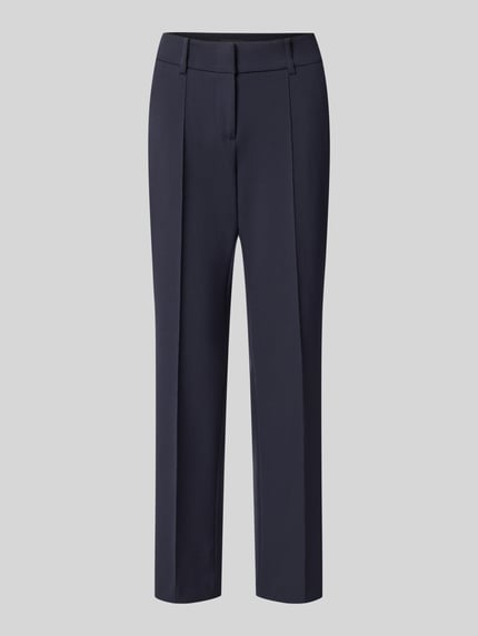Produktfoto, dunkelblaue Regular Fit Schmale Hose mit Viskose-Baumwoll-Anteil Modell 'FARAH' von CAMBIO, Damen Schmale Hose.