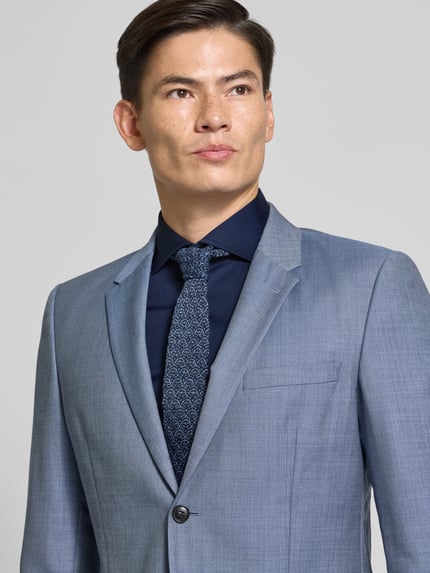 OLYMP No. Six Koszula biznesowa o kroju super slim fit z kołnierzykiem typu kent Granatowy 3