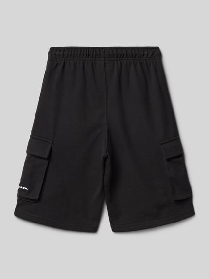 Champion Sweatshorts met logostitching Zwart - 3