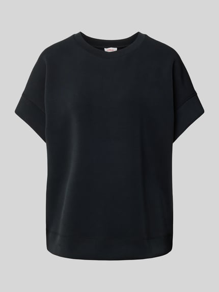 s.Oliver RED LABEL T-shirt w jednolitym kolorze z okrągłym dekoltem Czarny 2