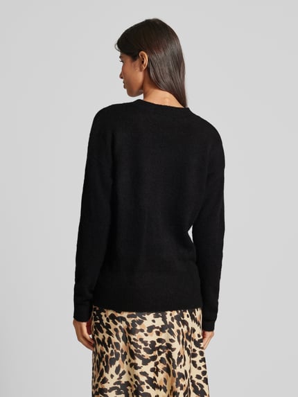 MSCH Copenhagen Loose fit gebreide pullover met wol model 'Festina' Zwart - 5