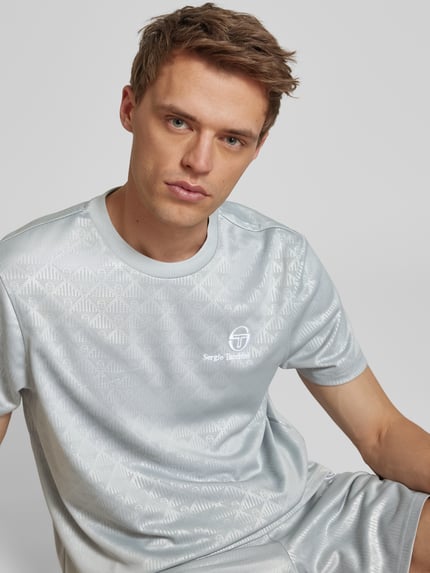 Sergio Tacchini T-Shirt mit Label-Stitching Hellgrau 3