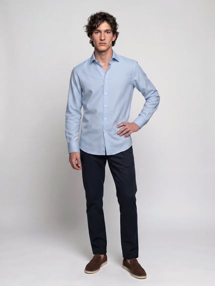 OLYMP Regular Fit Businesshemd mit Kentkragen Bleu 1