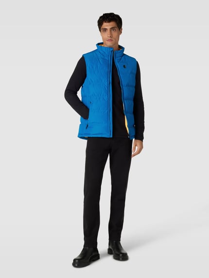 Wellensteyn Regular fit bodywarmer met labelapplicatie, model 'SNOWDOME' Aquablauw - 1