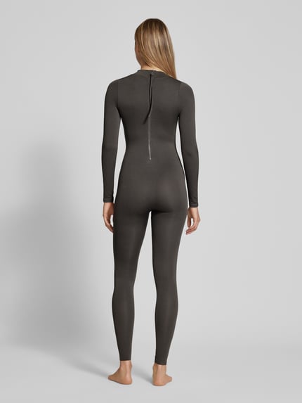 MAGIC Bodyfashion Jumpsuit in körpernaher Passform mit rückseitigem Reißverschluss Dunkelbraun 5