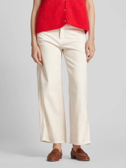CAMBIO Wide leg jeans in 5-pocketmodel, model 'PALAZZO PATCH' Zand - 4