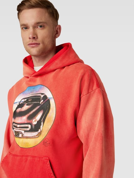 RE/DONE oversized hoodie met motiefprint Rood - 3