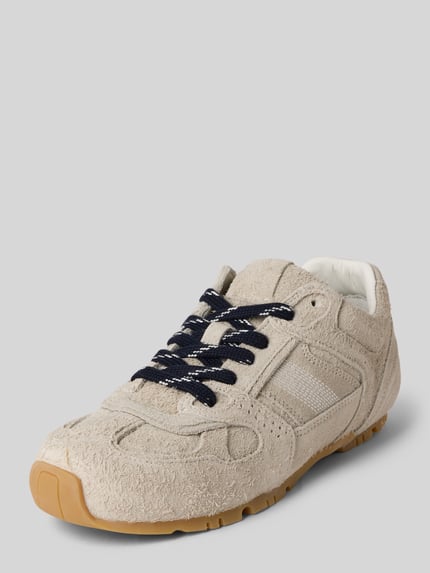 ALOHAS Sneaker aus echtem Leder mit Kontrastbesatz Hellgrau 1
