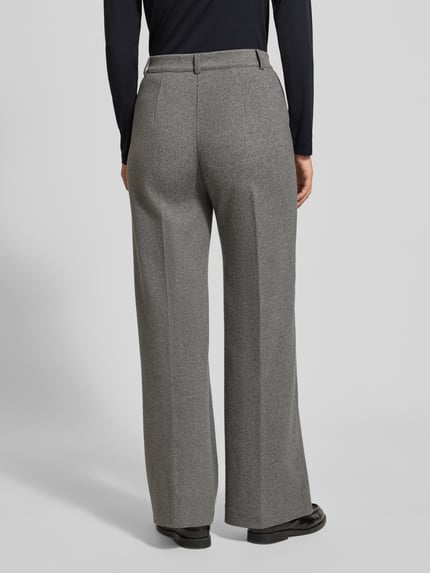 Weekend Max Mara Straight Leg Hose mit Baumwoll-Anteil Modell 'ZELOTA' Mittelgrau Melange 5