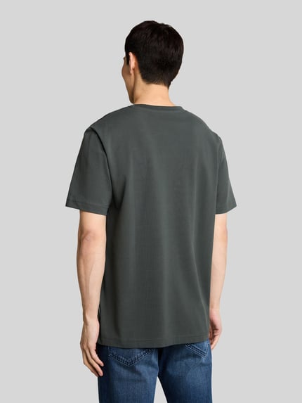 Tom Tailor relaxed fit T-shirt van katoenmix Olijfgroen - 5