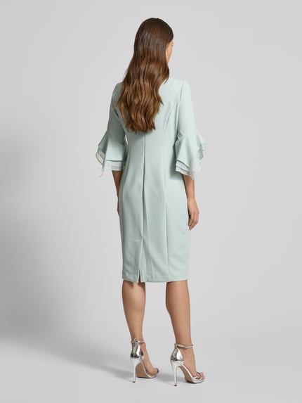 Adrianna Papell Knielange cocktailjurk met ronde hals Mintgroen - 5