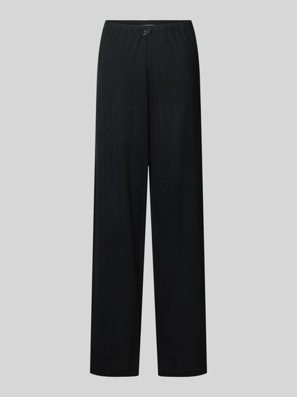 Jake*s Casual Regular Fit Pyjama-Hose in Pointelle-Optik Black 1