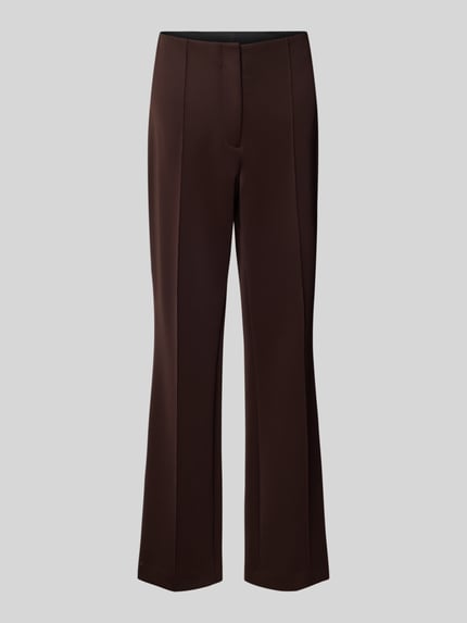 s.Oliver BLACK LABEL Smalle broek met elastische band Donkerbruin - 2