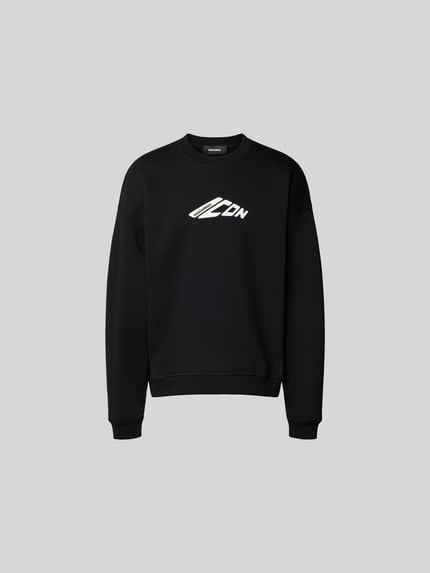 Dsquared2 Sweatshirt mit gerippten Abschlüssen Black 2