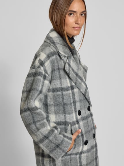 Barbour Płaszcz wełniany o kroju regular fit z mieszanki wełny z dodatkiem wełny z alpaki model ‘BETTIE’ Ciemnoszary 3