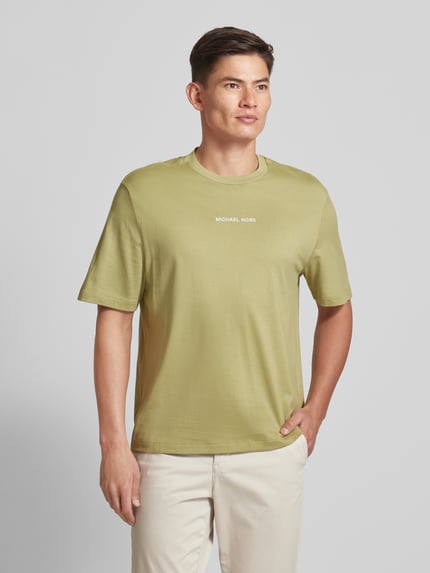 Michael Kors T-Shirt mit Label-Stitching Modell 'VICTORY' Gruen 4