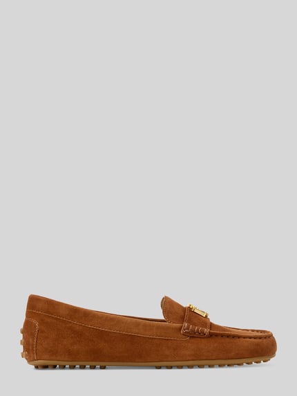 Lauren Ralph Lauren Slipper aus echtem Veloursleder Dunkelbraun 2