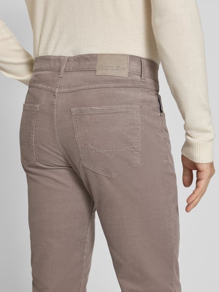 Christian Berg Men Cordhose mit 5-Pocket-Design Silber 3